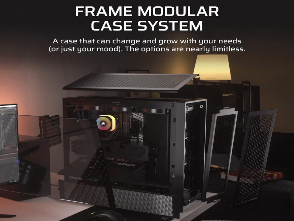 Kućište Corsair Frame 4000D RS BlackMid-Tower, 3x RS120 performance ventilatora - Slika 8