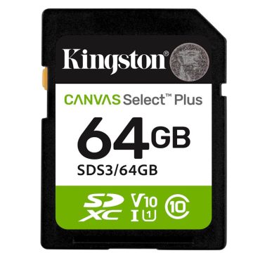 Kingston 64GB SDHC Canvas Select Plus Gen 3
