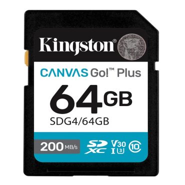 Kingston 64GB SDXC Canvas Go Plus Gen4200MB, s