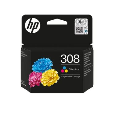 HP 308 Tri-color Original Ink Cartridge, 7FP20UE#CE1