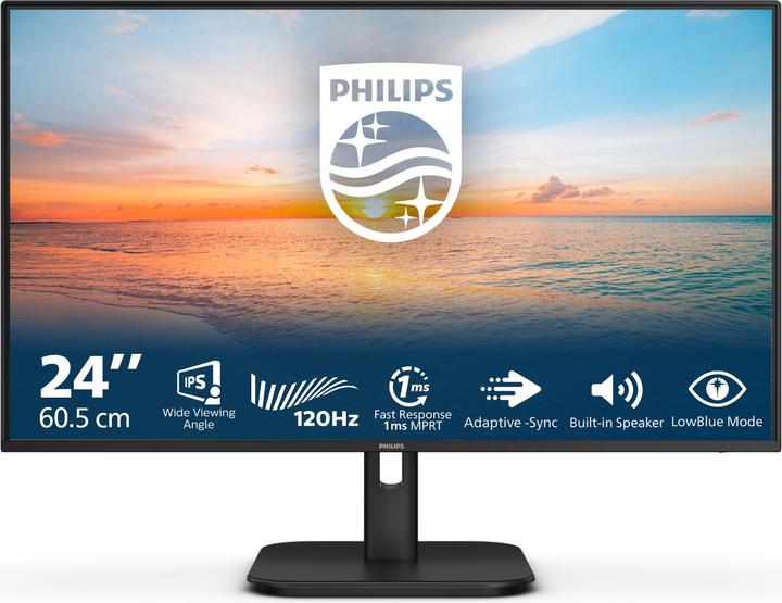 Monitor Philips 23,8" 24E1N1200A, VGA, HDMI, DP, 120Hz, zv