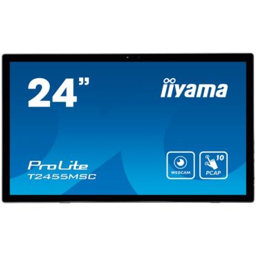Monitor Iiyama LED T2455MSC-B1 24” multi-touch IPS 1920x1080 16:9 400cd 1000:1 5ms projective capacitive touch HDMI DP USB, T2455MSC-B1