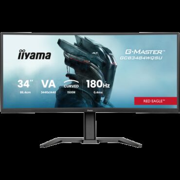 Monitor Iiyama LED GCB3484WQSU-B1 34" VA 1500R 3440 x 1440 180Hz 21:9 500 cd 4000:1 0.4ms HDMI DP USB HUB Full Ergo, GCB3484WQSU-B1