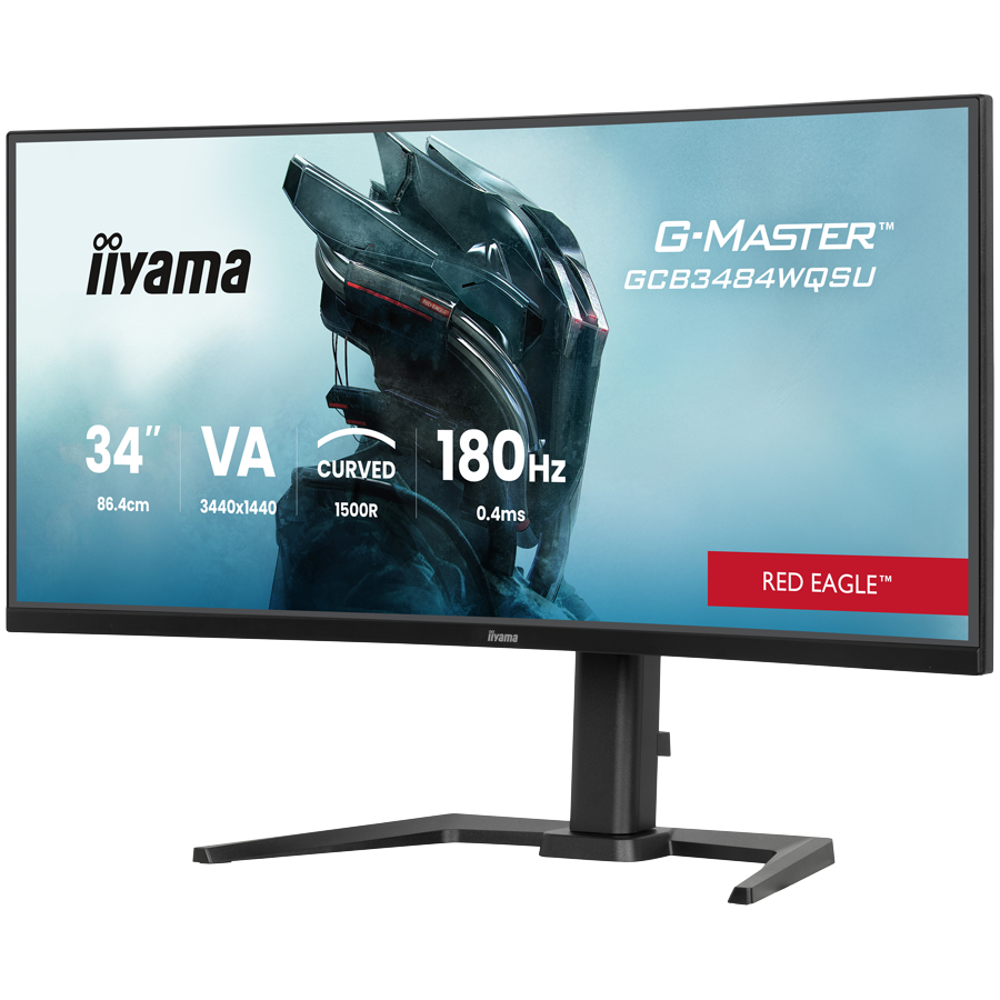 Monitor Iiyama LED GCB3484WQSU-B1 34" VA 1500R 3440 x 1440 180Hz 21:9 500 cd 4000:1 0.4ms HDMI DP USB HUB Full Ergo, GCB3484WQSU-B1 - Slika 3