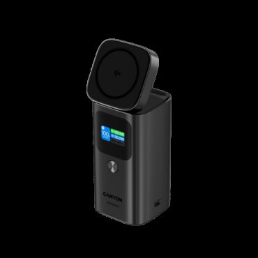 Canyon Qi2 magnetic power bank OnPower 150 15000mAh Aluminium Dark grey, CNS-CPB150DG