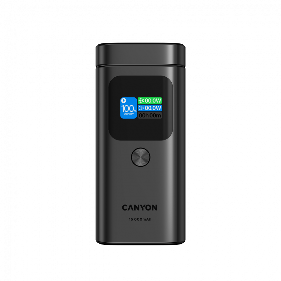 Canyon Qi2 magnetic power bank OnPower 150 15000mAh Aluminium Dark grey, CNS-CPB150DG - Slika 3