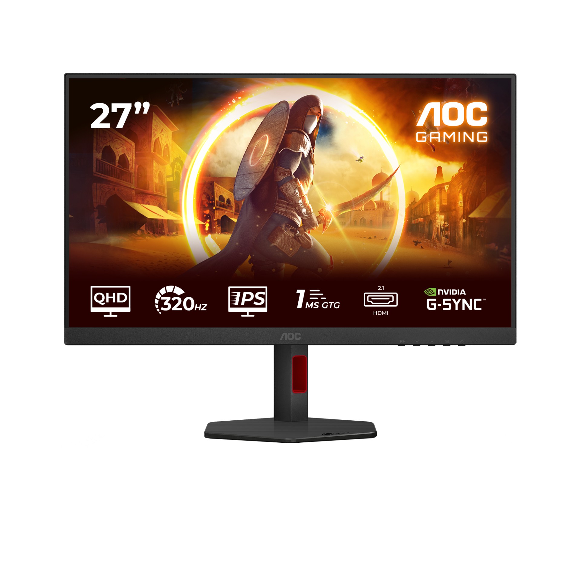 Monitor AOC Q27G4SRU, 27'', IPS, QHD, 320Hz,HAS,zvuč