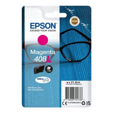 Epson Singlepack Magenta 408L Ultra Ink, C13T09K34010