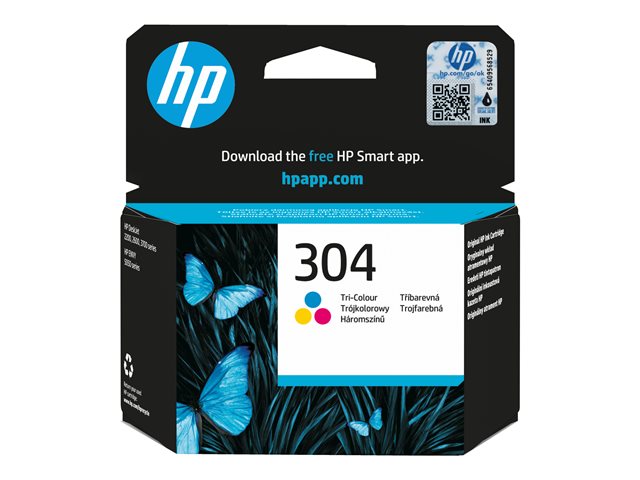 HP 304 Tri-color Ink Cartridge, N9K05AE#UUS