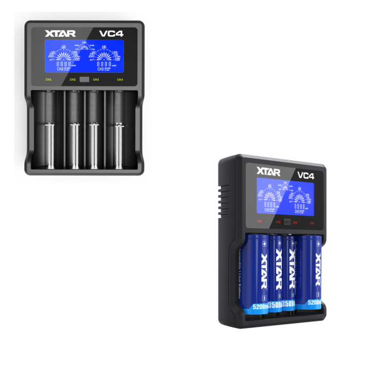XTAR VC4 Li-Ion/Ni-Mh punjač AA/AAA baterija, LCD zaslon, USB - Slika 10