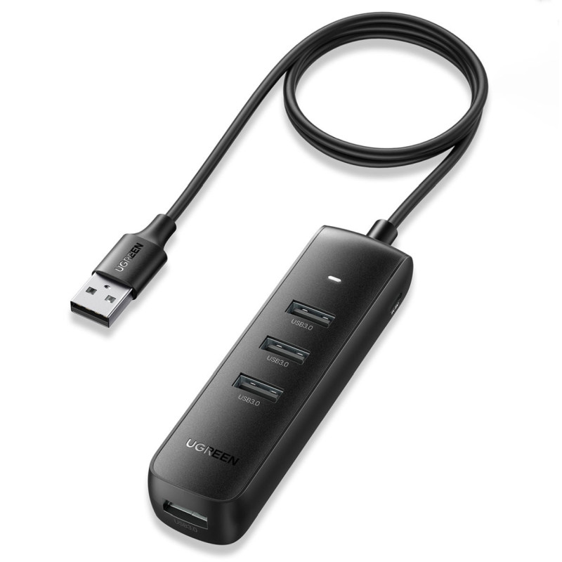 UGREEN 4-portni USB-A HUB 4×USB-A 3.0, 1.0m, crni - Slika 20