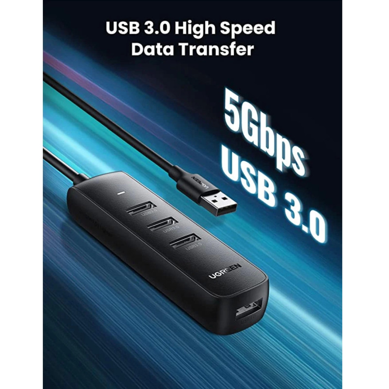 UGREEN 4-portni USB-A HUB 4×USB-A 3.0, 1.0m, crni - Slika 24