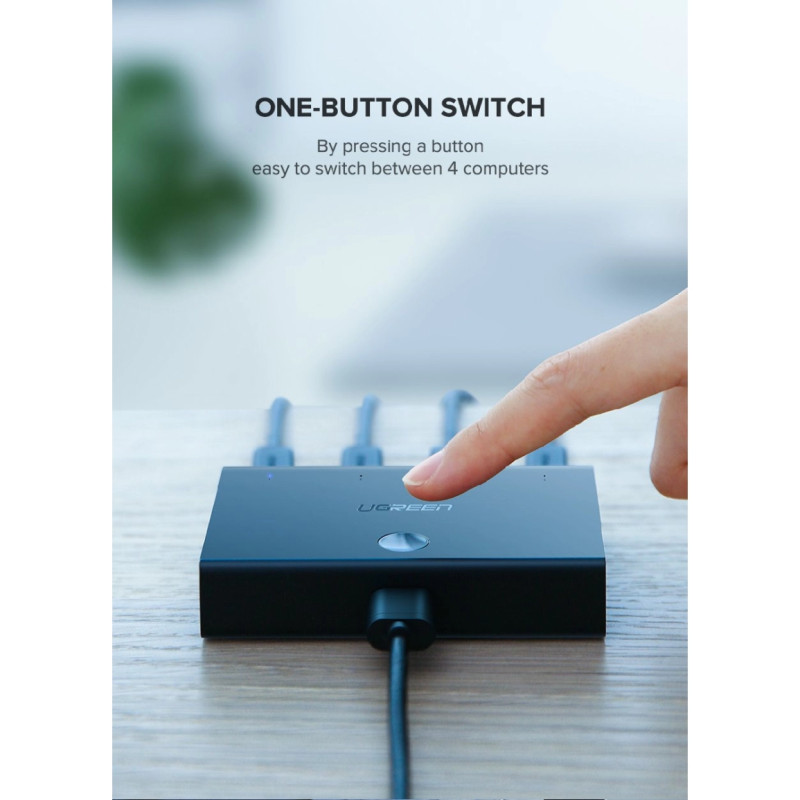 UGREEN Data Switch USB 2.0, 4 ulaza/1 izlaz, crni - Slika 27