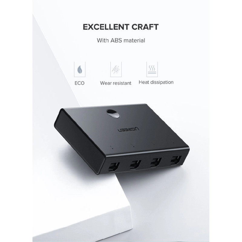 UGREEN Data Switch USB 2.0, 4 ulaza/1 izlaz, crni - Slika 34