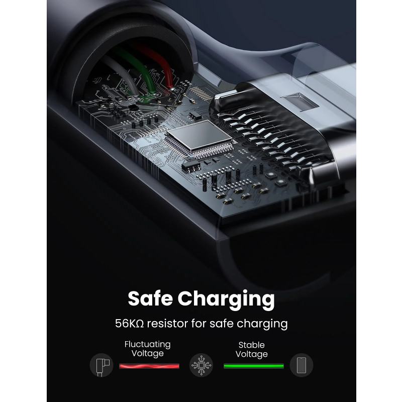 UGREEN USB-C (M) na USB-A (M), kutni 90°, 18W, 3A, pleteni kabel MFi, 1.0m - Slika 18