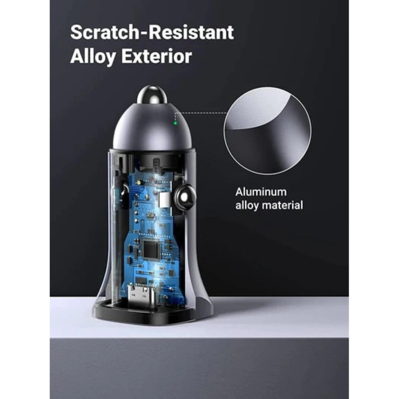 UGREEN auto punjač 24W, USB-C+USB-A, PD3.0/QC3.0,, 30780 - Slika 21