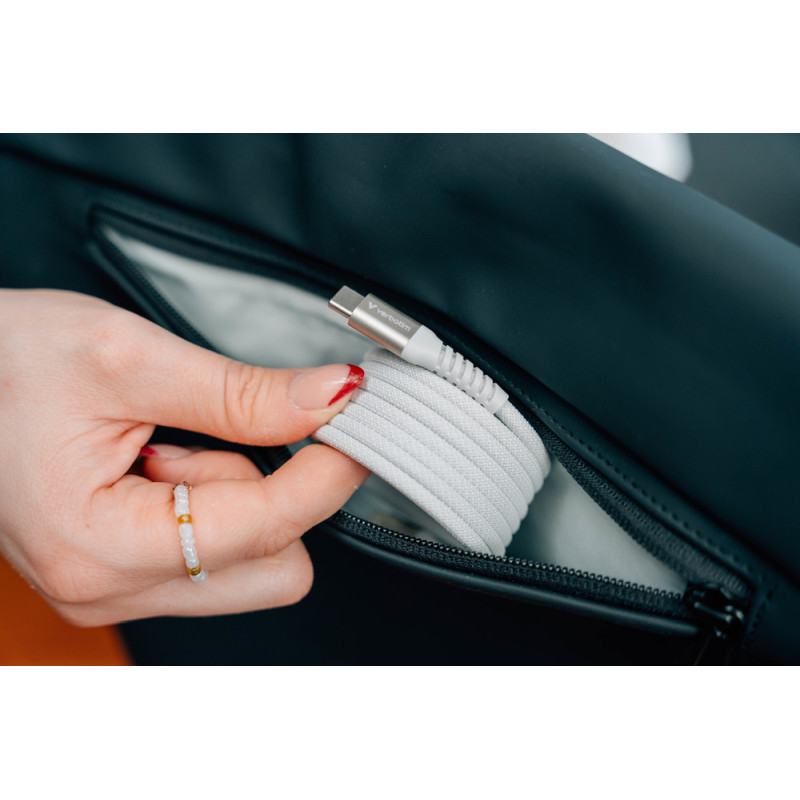 Verbatim Sync & Charge Magnetic kabel USB-C na USB-C, M/M, 100W PD3.0/QC3.0, sivi, 1.2m - Slika 27