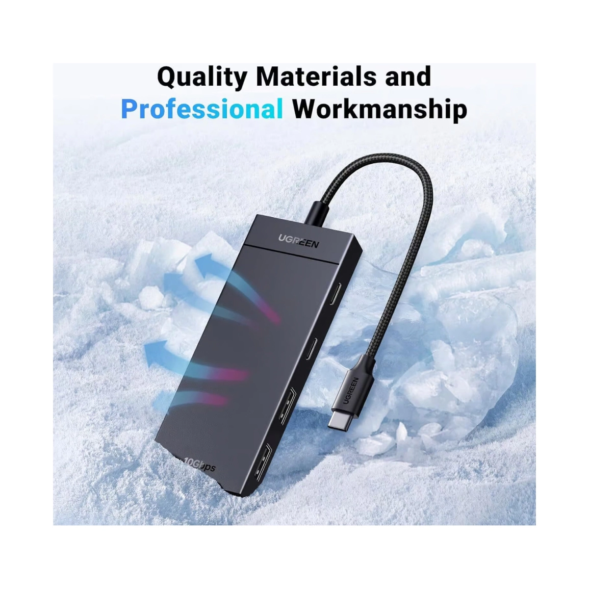 UGREEN 4-portni USB-C HUB na 2xUSB-A 3.2, 2xUSB-C 3.2, crni - Slika 6