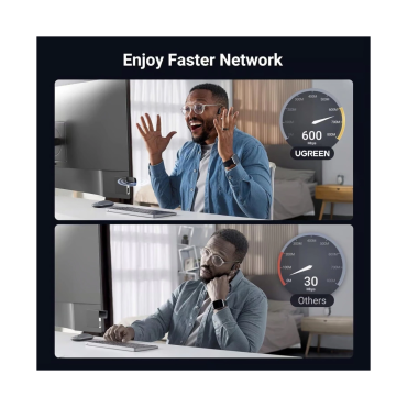 UGREEN AX900 Bežični mrežni adapter kartica, USB 3.0, Dual band, Wi-Fi 6, 900 Mbps brzina, crni