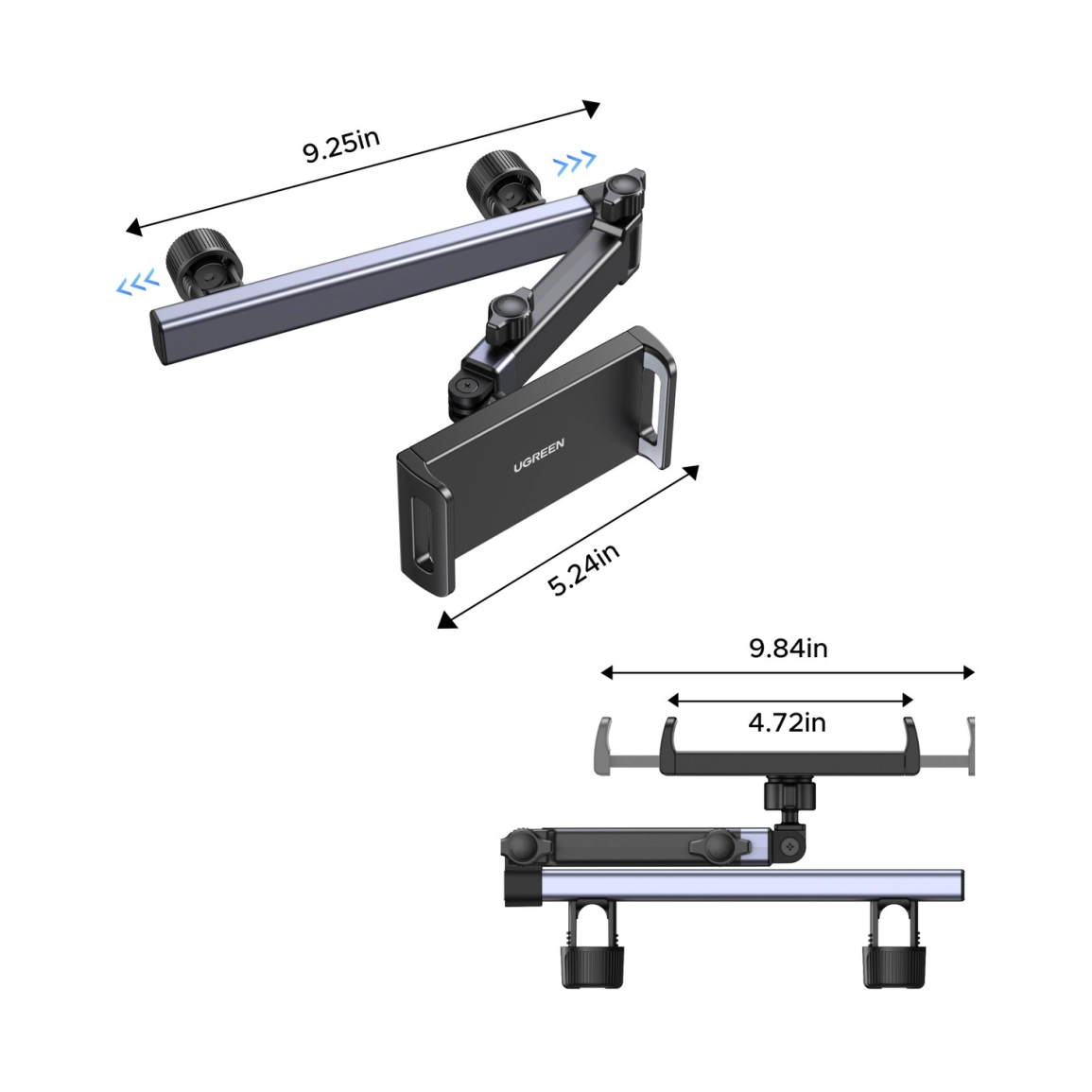 UGREEN držač za smartphone, za auto, crni - Slika 5