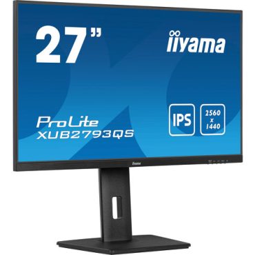 Iiyama 27" XUB2793QS-B7 QHD (2560x1440) IPS, Pivot, 100Hz, 16:9, 1ms, 300 cd/m2, 1300:1, 1xHDMI/DP, zvučnici, crni