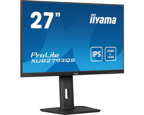 Iiyama 27″ XUB2793QS-B7 QHD (2560×1440) IPS, Pivot, 100Hz, 16:9, 1ms, 300 cd/m2, 1300:1, 1xHDMI/DP, zvučnici, crni