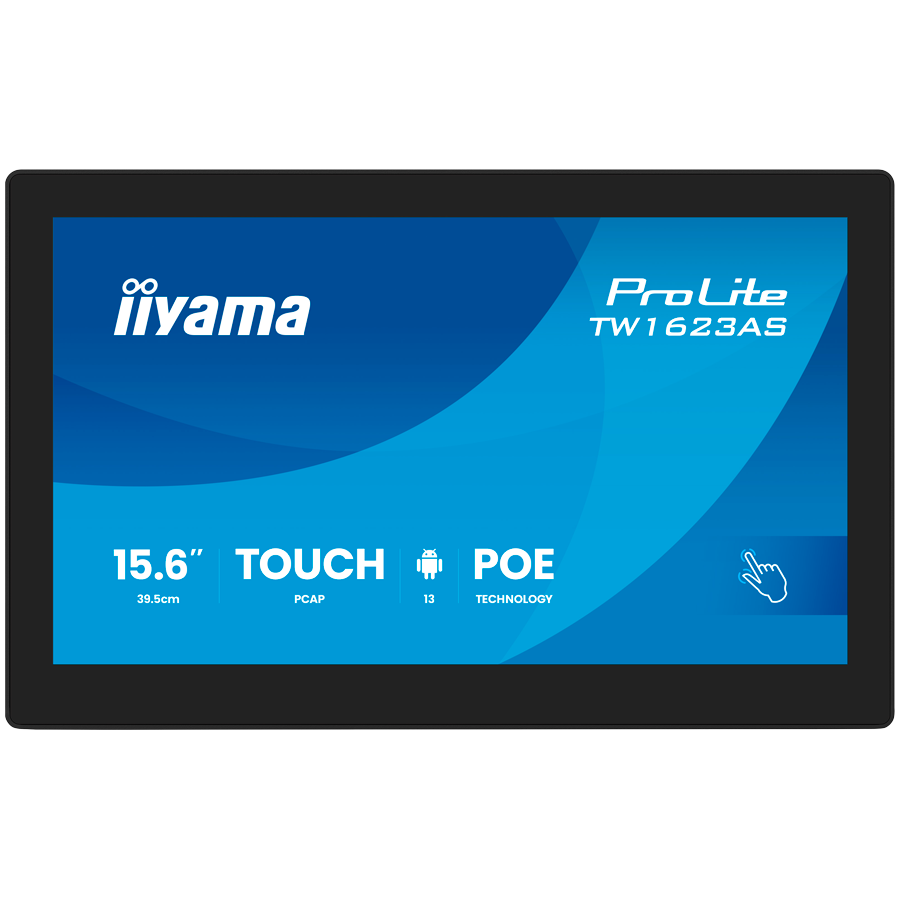 Monitor Iiyama Touch TW1623AS-B3P 15.6" PCAP 10pt touchscreen PC with Android, TW1623AS-B3P