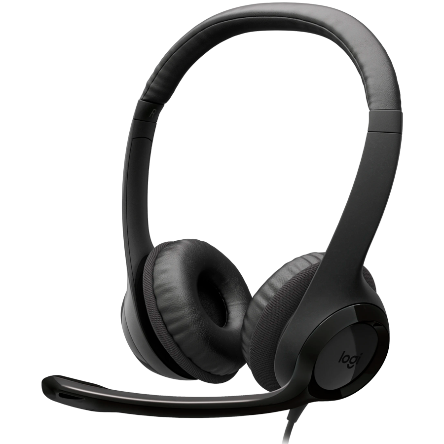 Logitech HEADSET-H390 USB-C Computer Headset-MIDNIGHT BLACK-USB-N/A-EMEA28i-935-USB-C, 981-001576