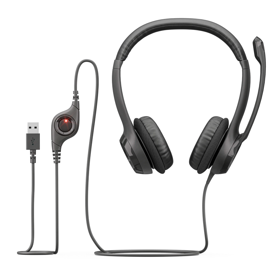 Logitech HEADSET-H390 USB-C Computer Headset-MIDNIGHT BLACK-USB-N/A-EMEA28i-935-USB-C, 981-001576 - Slika 5