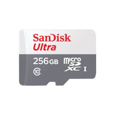 Sandisk 256GB Ultra microSDXC + SD Adpt, SDSQUNR-256G-GN6TA