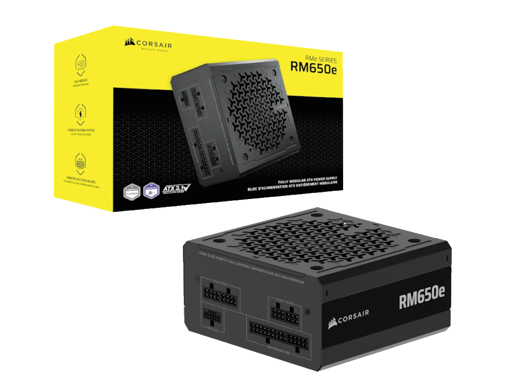 Napajanje Corsair RM650e (2025) 650WATX 3.1, PCIe 5.1, Cybenetics GOLD, Full - Slika 3