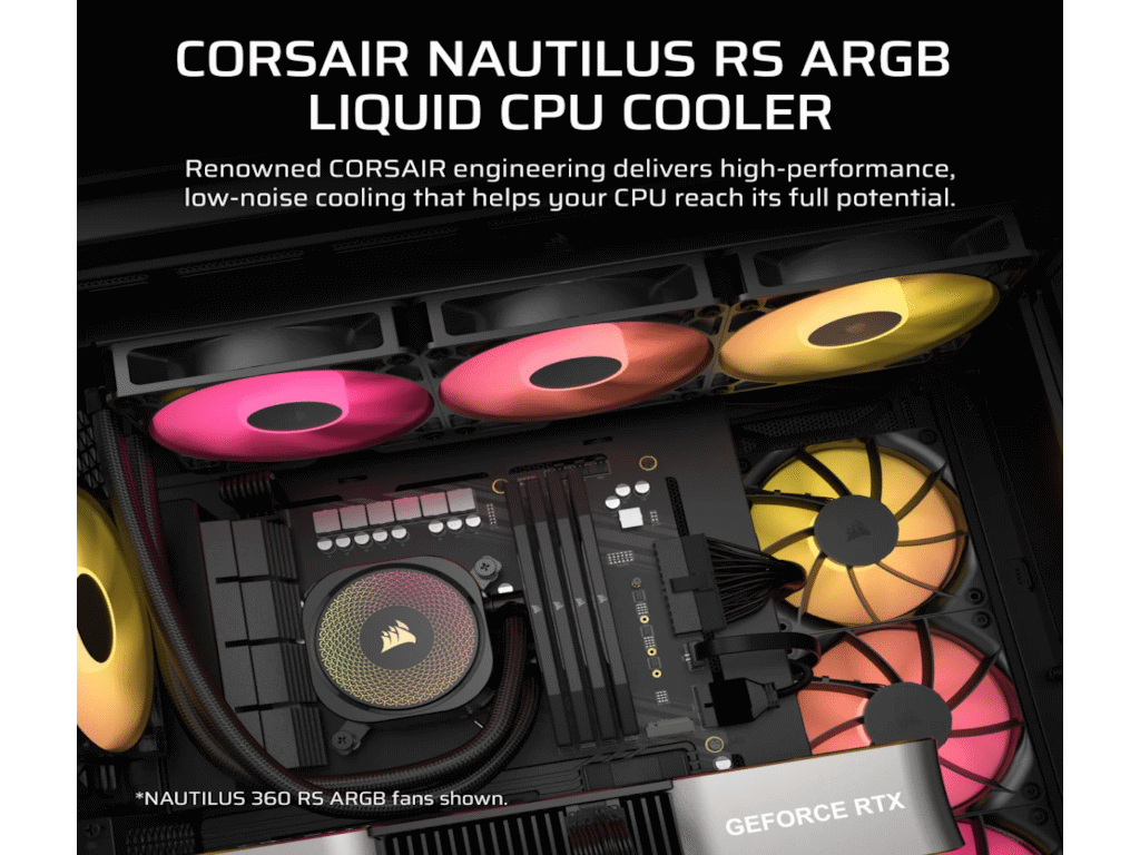 Vodeno Hlađenje Corsair Nautilus 240 ARGB240mm radiator, Liquid CPU Cooler - Slika 5