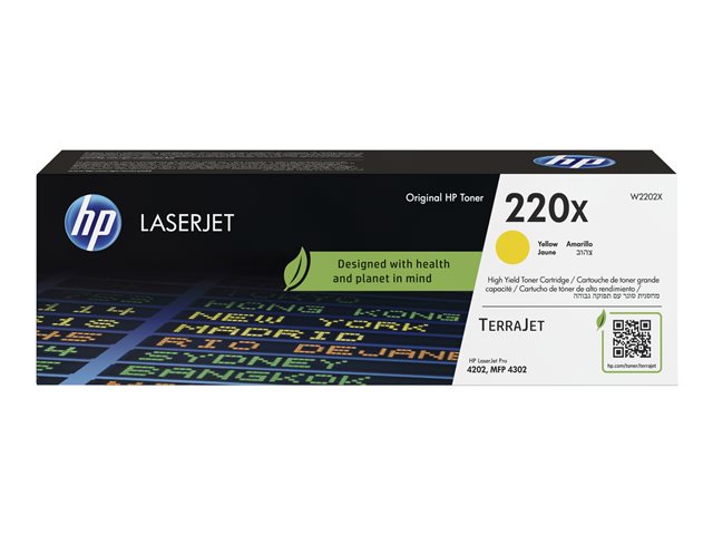 HP 220X Yellow Original LaserJet Toner, W2202X
