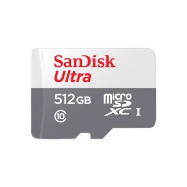 Sandisk 512GB Ultra microSDXC + SD Adpt, SDSQUNR-512G-GN6TA
