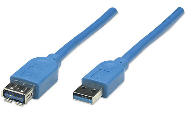 Manhattan kabel USB 3.2,USB-A M/Ž, 2m, plavi
