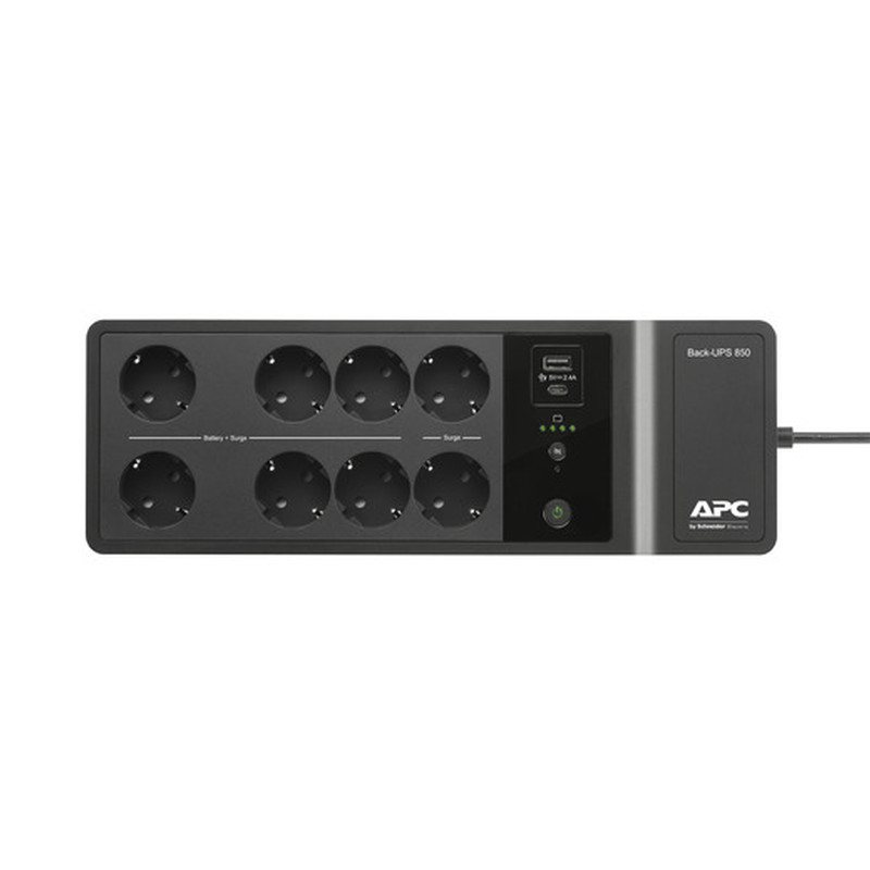 APC Back UPS 850VA/520W, Offline, 8x Schuko CEE7, USB C+A charging ports (BE850G2-GR) - Slika 12