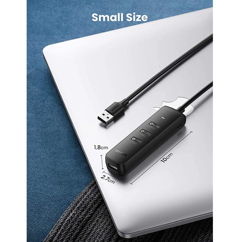 UGREEN 4-portni USB-A HUB 4×USB-A 3.0, 1.0m, crni - Slika 25