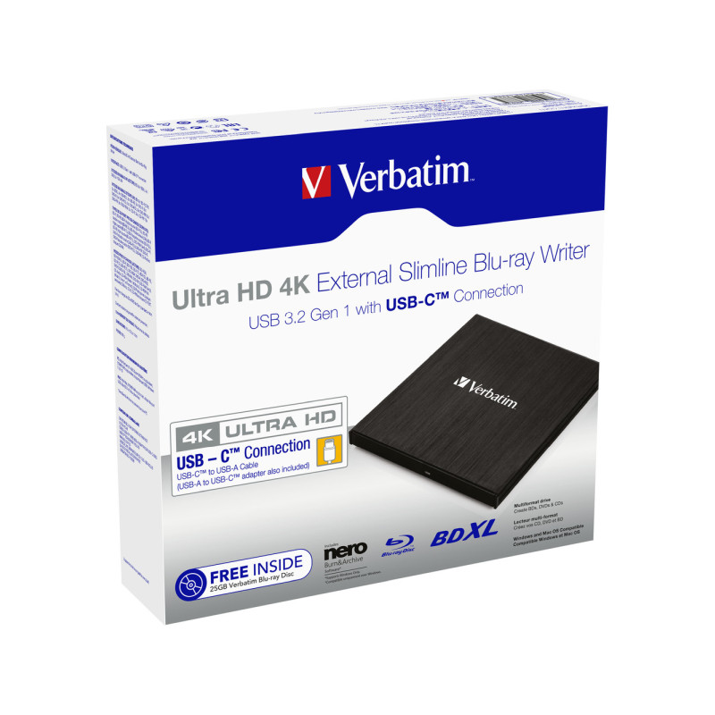 Verbatim Blu-Ray Slimline Ultra HD 4K vanjski snimač - Slika 11