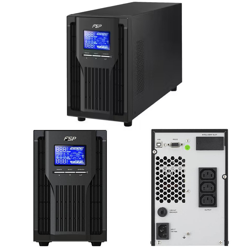 Fortron Source UPS Champ Tower 3000VA/2700W, On-line double conversion, USB, RS-232, 4×IEC, 6×9Ah,LCD - Slika 4