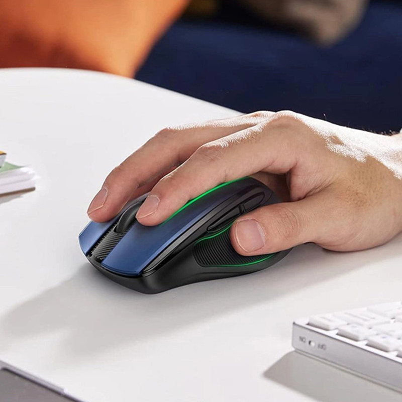 UGREEN MU006 bežični ergonomski miš, bluetooth, 4000 DPI, USB, plavo crni - Slika 27