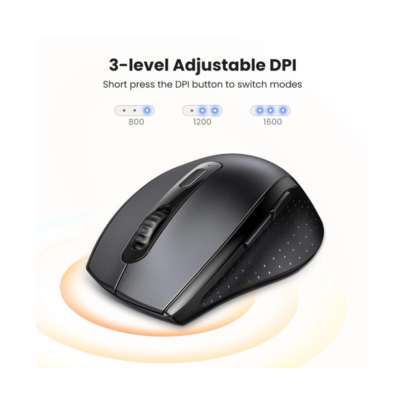 UGREEN bežični miš, 1600 DPI, USB, crni - Slika 27