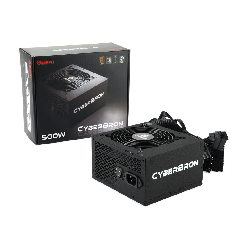 Enermax 500W CyberBron, ATX 2.3, 80+ BRONZE, aktivan PFC, 2×PCIe, 6×SATA, 24-pina, 120mm ventilator, crno - Slika 13