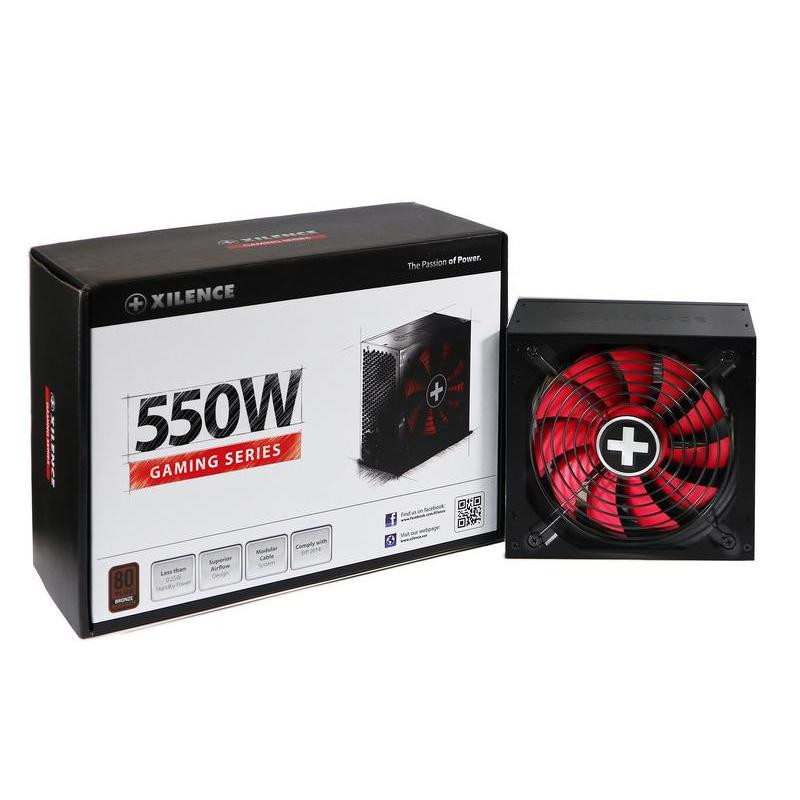Xilence 550W Gaming, ATX 2.4 80+ BRONZE, aktivan PFC, 2×PCIe, 6×SATA, 20+4-pina, 120mm ventilator, crno - Slika 9