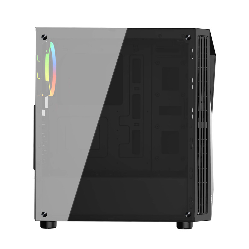 Bit Force RIPPER RGB-2 Midi Tower RGB Gaming PC ATX kućište bez napajanja, crno - Slika 12
