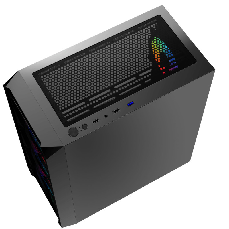 Bit Force PALADIN ARGB-4 Gaming Midi Tower ATX kućište bez napajanja, crno - Slika 12