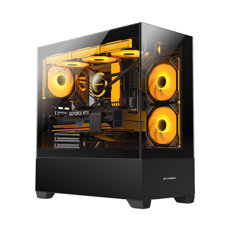 Bit Force SPARK ARGB-TG3 Midi Tower ARGB Gaming PC ATX kućište bez napajanja, crno - Slika 22