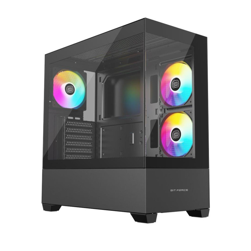 Bit Force SPARK ARGB-TG3 Midi Tower ARGB Gaming PC ATX kućište bez napajanja, crno - Slika 23