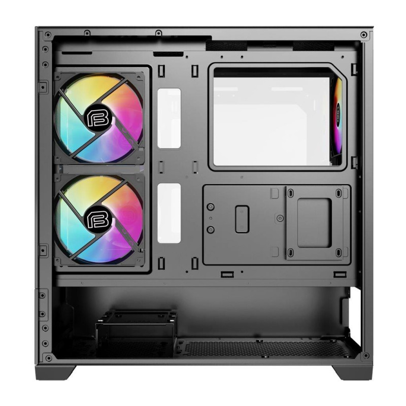 Bit Force SPARK ARGB-TG3 Midi Tower ARGB Gaming PC ATX kućište bez napajanja, crno - Slika 28