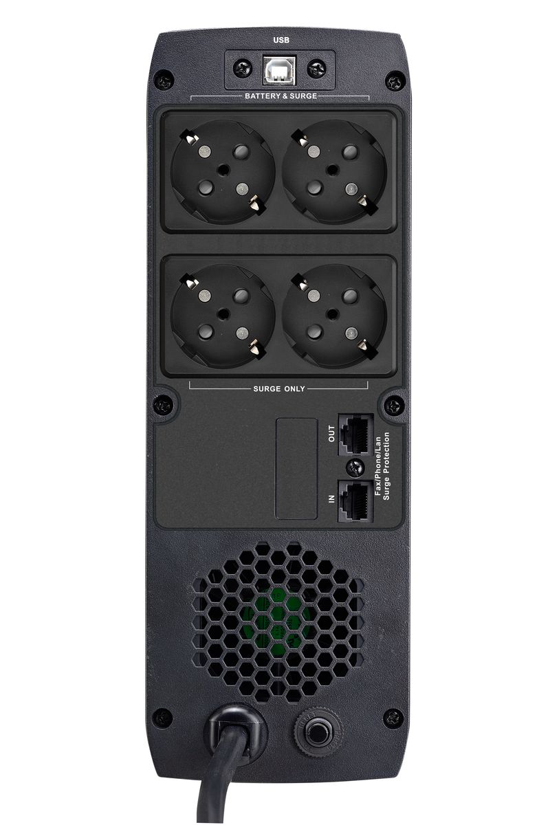 Fortron Source UPS ST-850 Tower 850VA/510W, Line-interactive, HID, RJ45, Schukox4, with hot swappable battery design, 12V9Ah x 1 pcs