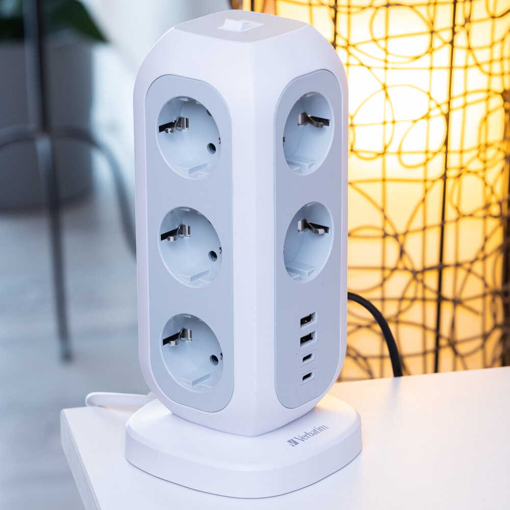 Verbatim EU Power Tower EUPT-01 11xAC / 2xUSB / 2xType-C - Slika 4